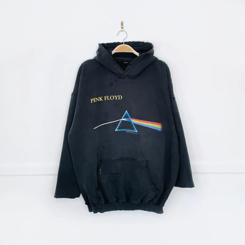 vintage 2004 pink floyd dark side of the moon distressed hoodie sold by Good Market Thrift Store