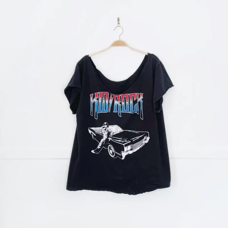 vintage 2012 kid rock convertible off shoulder tee sold by Good Market Thrift Store