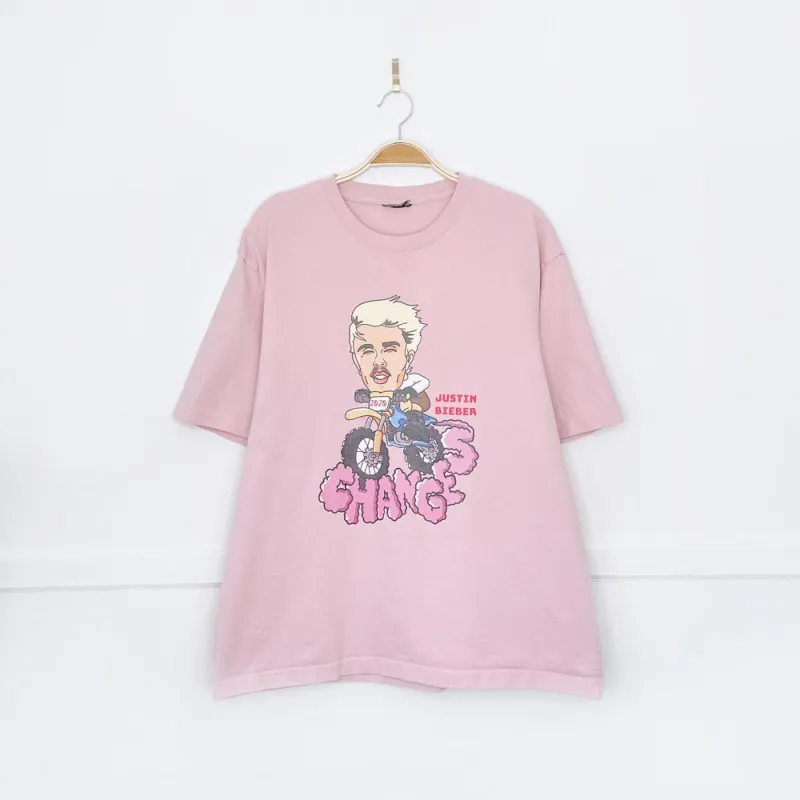 justin bieber x h&m 2020 changes graphic tee sold by Good Market Thrift Store