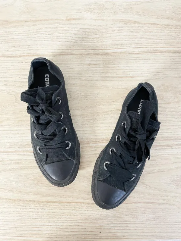 converse all star chuck taylor big eyelet low profile sneakers sold by Good Market Thrift Store