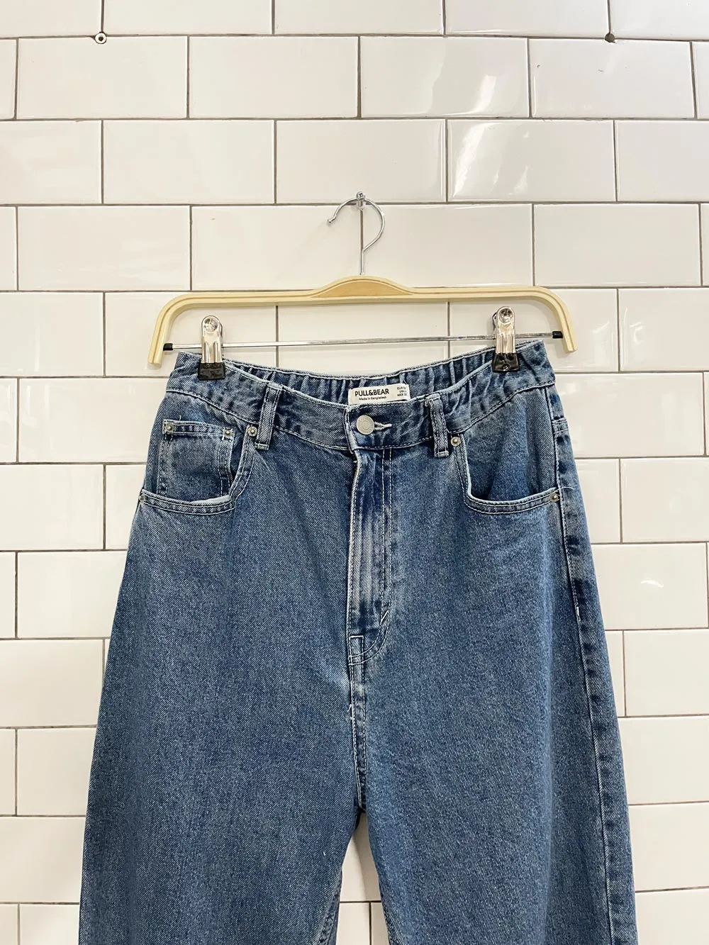pull & bear high rise mom jeans sold by Good Market Thrift Store