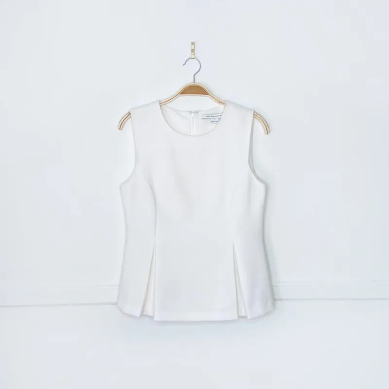 dvf sleeveless peplum hem top sold by Good Market Thrift Store