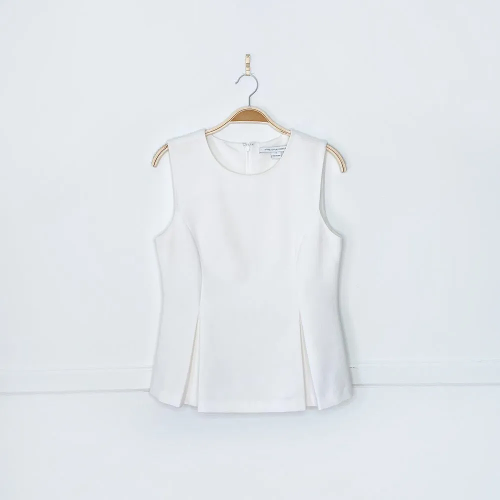 dvf sleeveless peplum hem top sold by Good Market Thrift Store