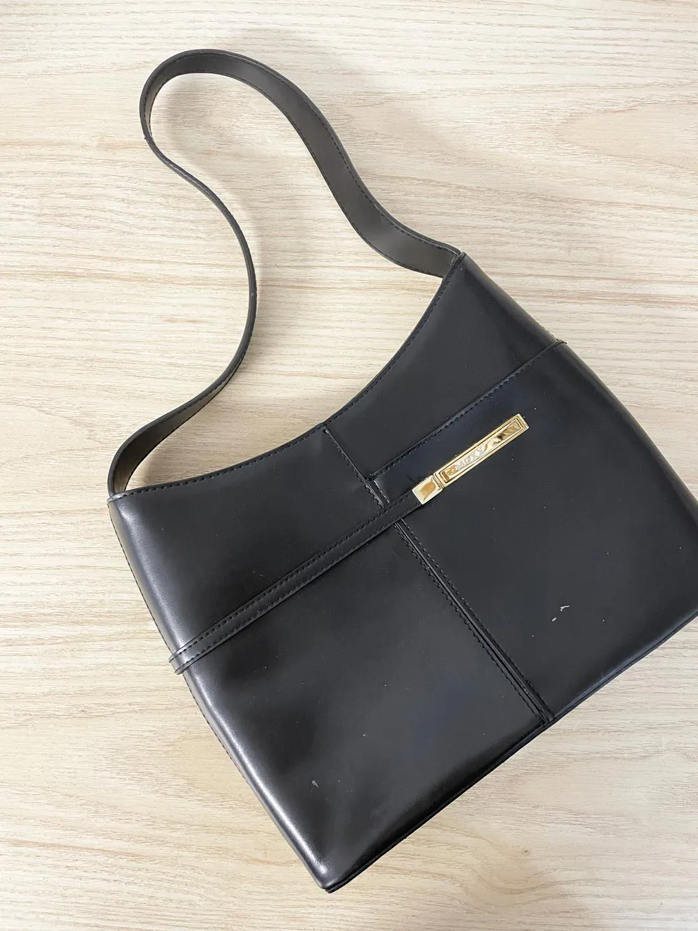 y2k mexx faux leather shoulder bag sold by Good Market Thrift Store