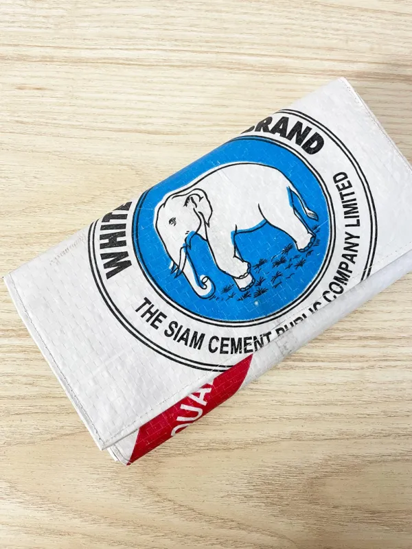 ta prohm recycled rice bag clutch sold by Good Market Thrift Store