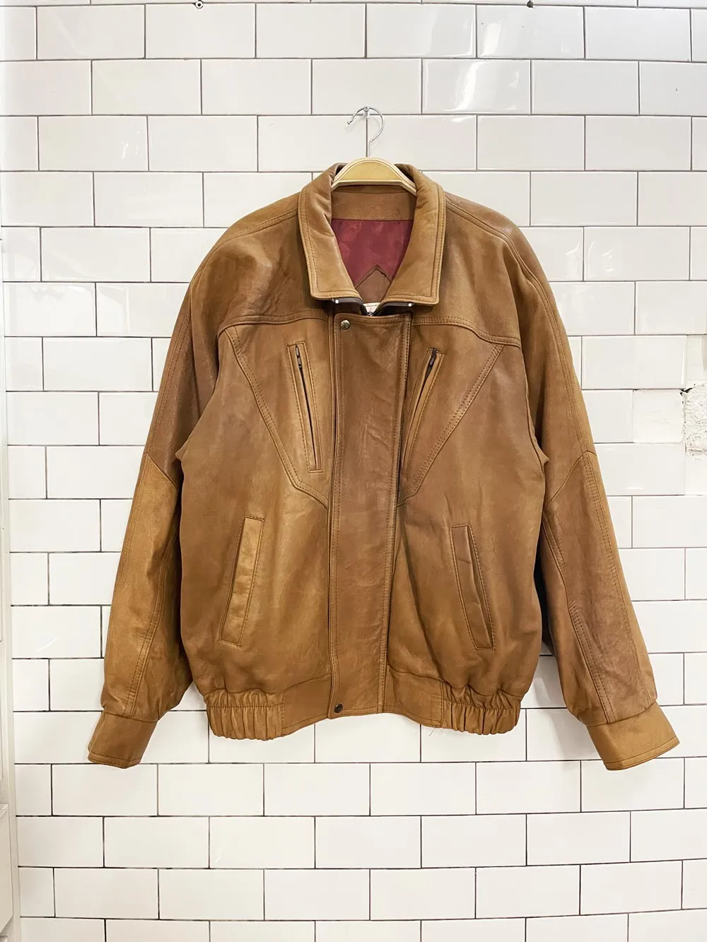vintage labrador butter leather bomber jacket sold by Good Market Thrift Store