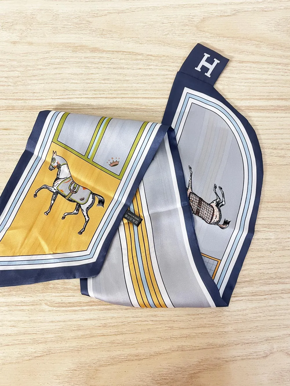 satin equestrian horse neck scarf sold by Good Market Thrift Store