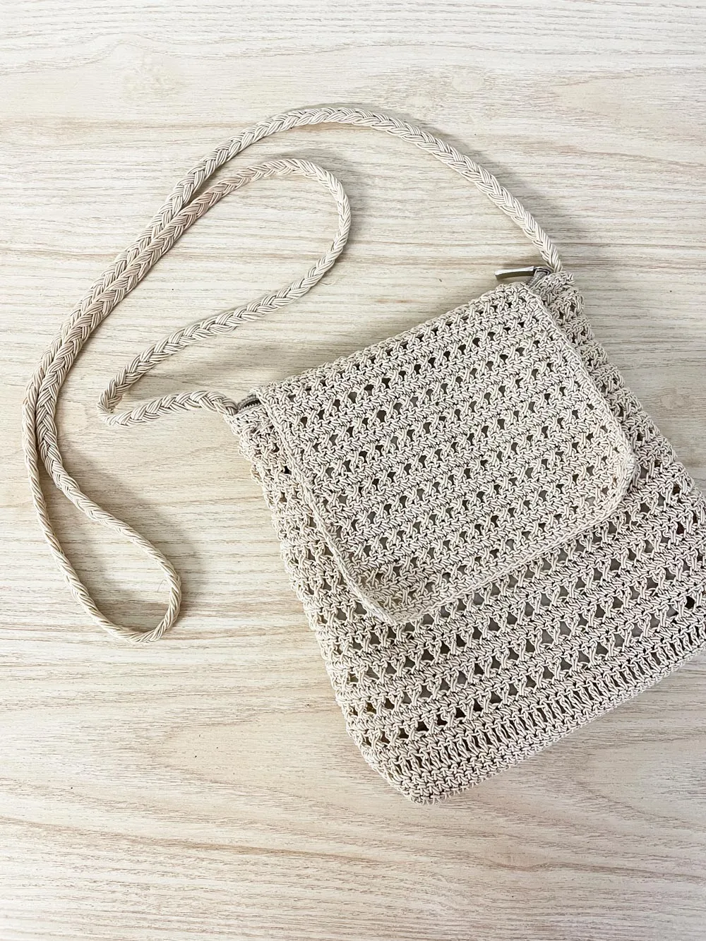 y2k crochet crossbody bag sold by Good Market Thrift Store