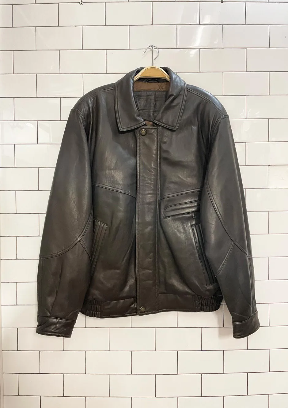vintage westbury butter leather bomber jacket sold by Good Market Thrift Store