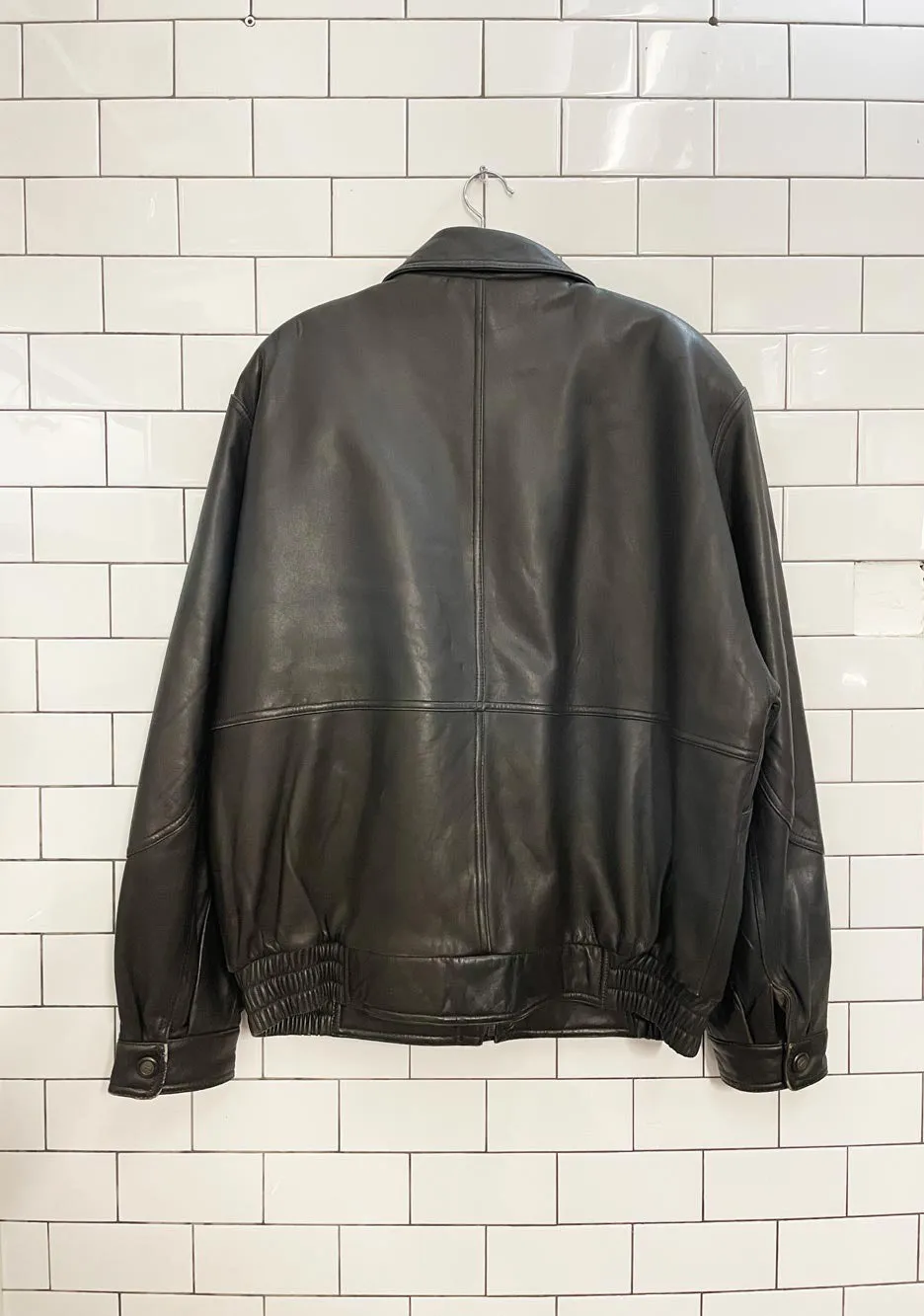 vintage westbury butter leather bomber jacket sold by Good Market Thrift Store product image thumbnail 5