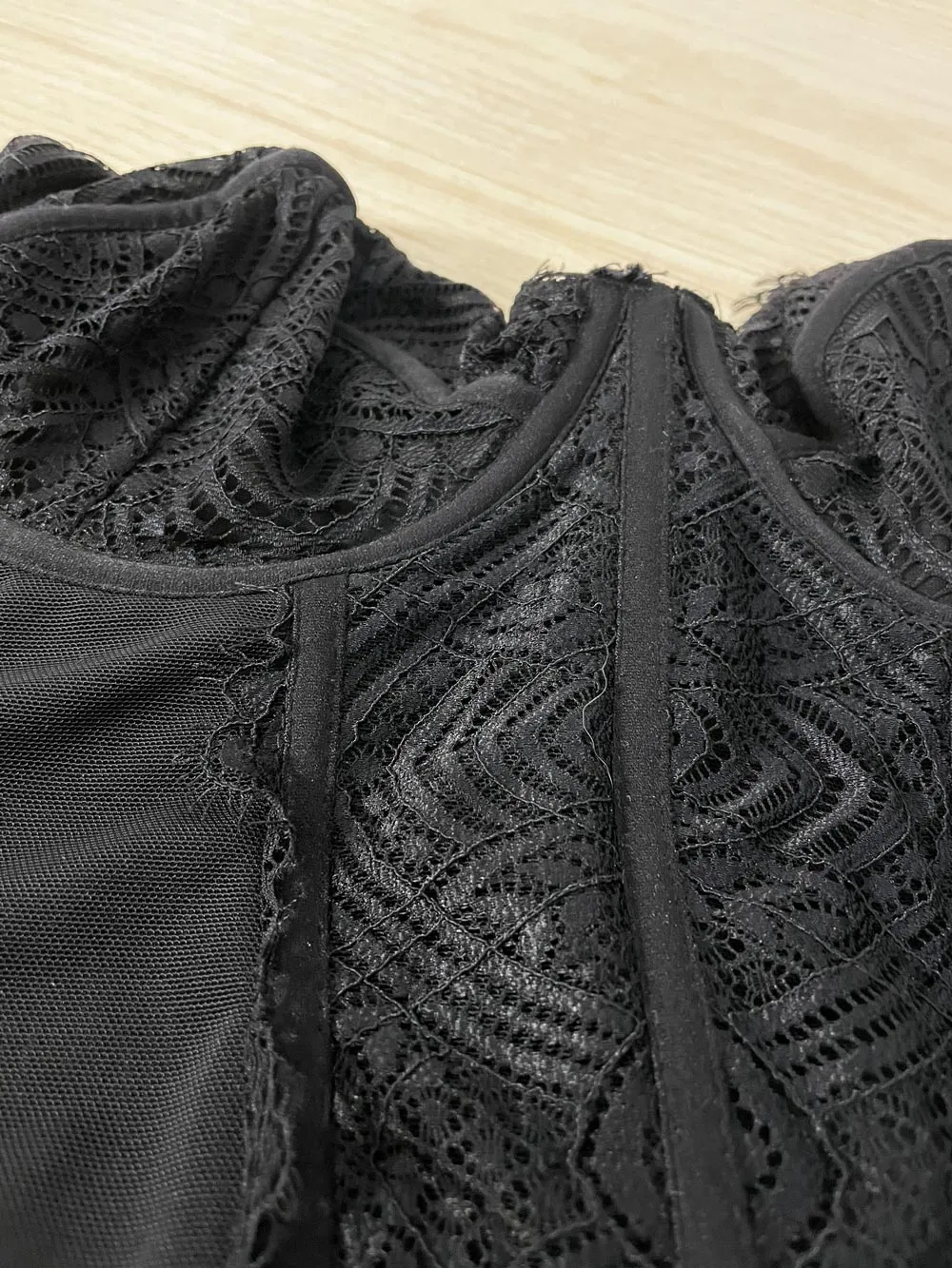 garage lace mesh corset bustier sold by Good Market Thrift Store product image thumbnail 2