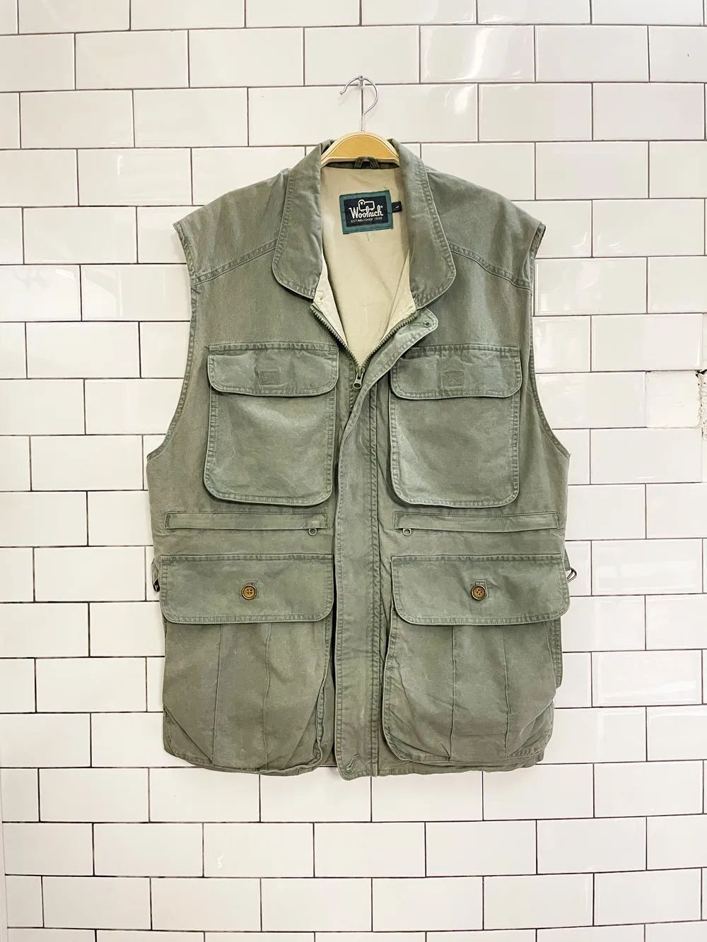 vintage woolrich utility hunting fishing vest sold by Good Market Thrift Store
