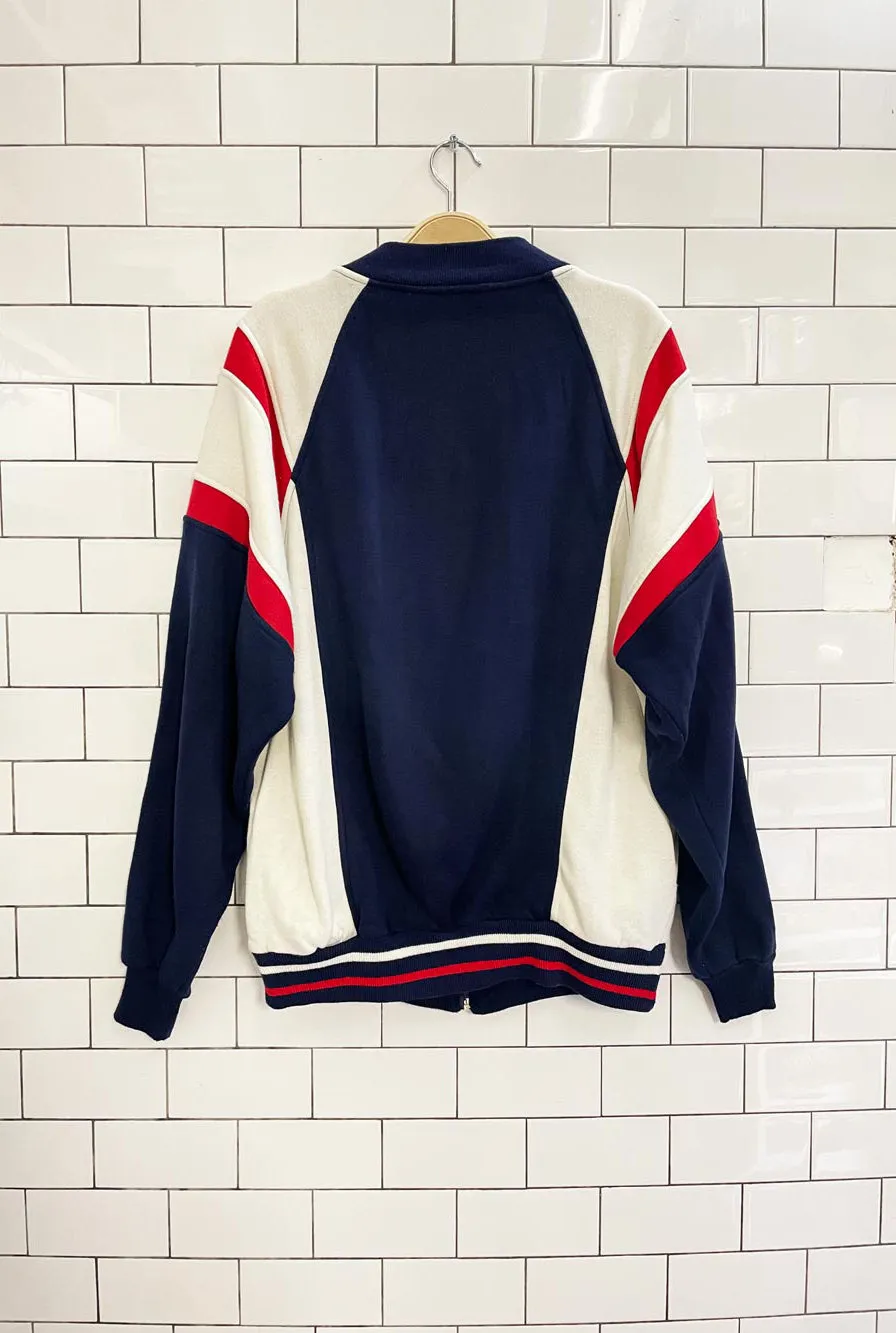 vintage 80s champions choice retro colourblock full zip sweatshirt sold by Good Market Thrift Store product image thumbnail 3