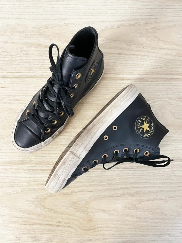 converse chuck taylor all star high top leather sneakers sold by Good Market Thrift Store