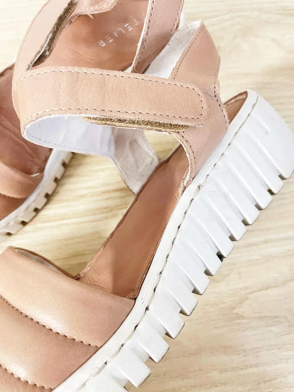 atleliers tyche leather platform sandal sold by Good Market Thrift Store product image thumbnail 2