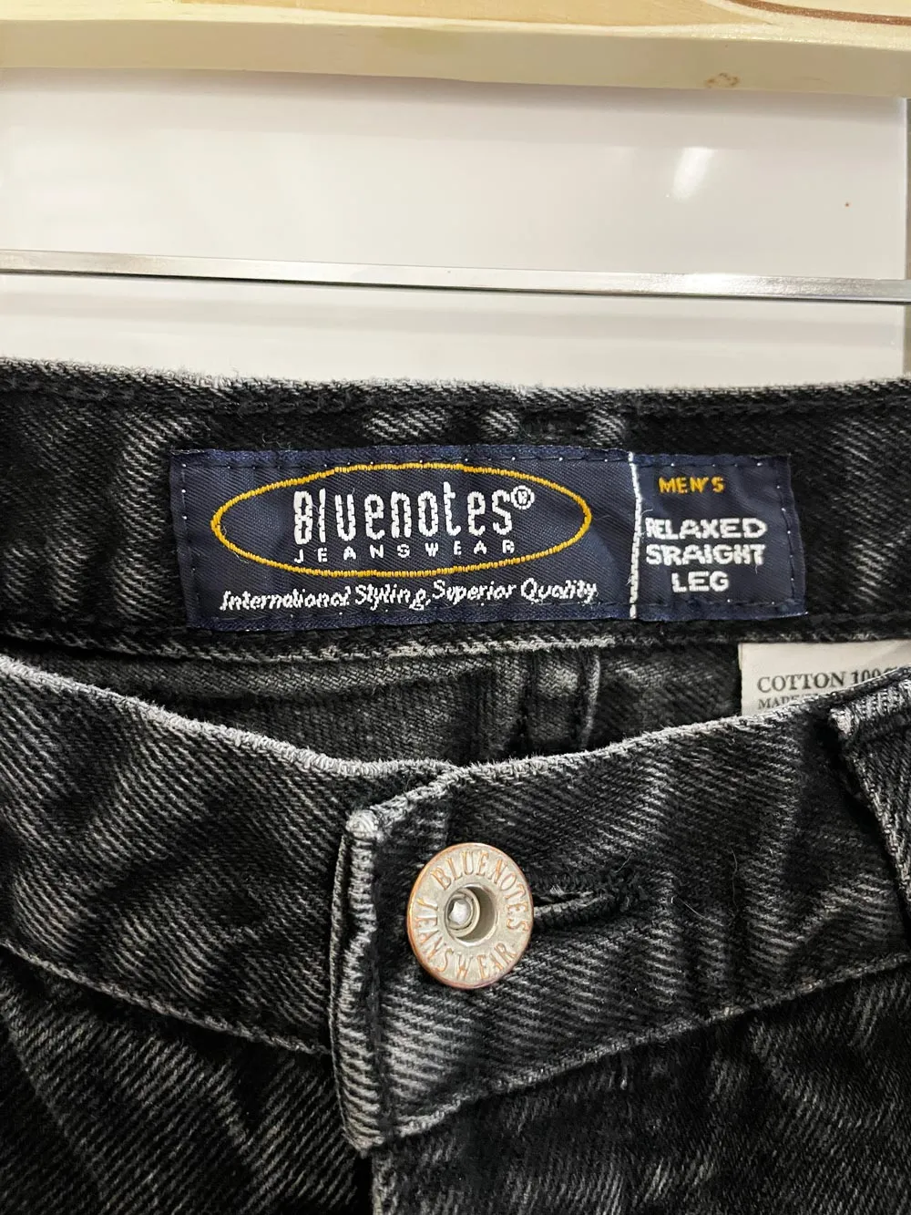 vintage 90s bluenotes relaxed straight leg jeans sold by Good Market Thrift Store product image thumbnail 4