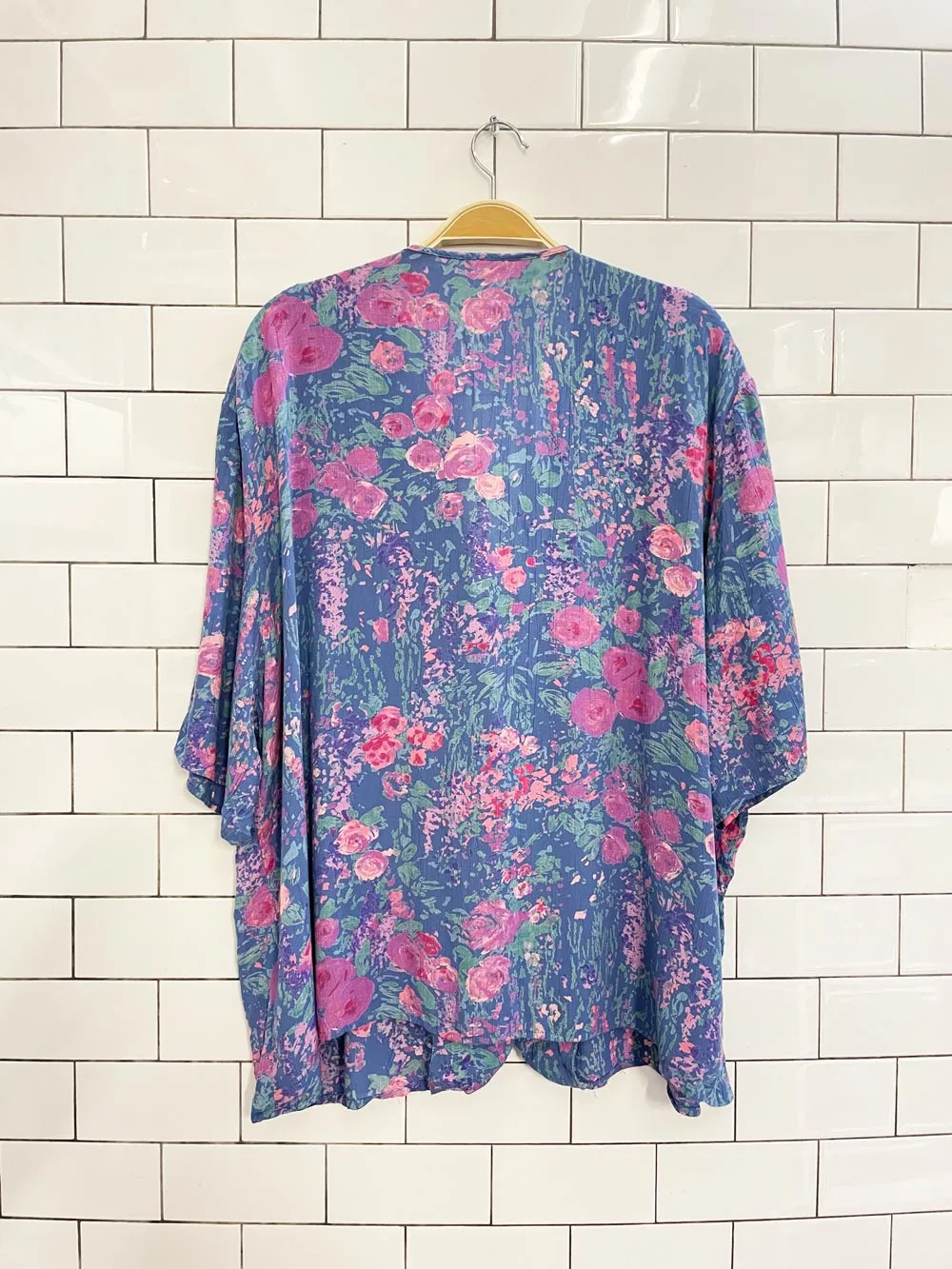 vintage 90s monet floral tie collar blouse sold by Good Market Thrift Store product image thumbnail 3