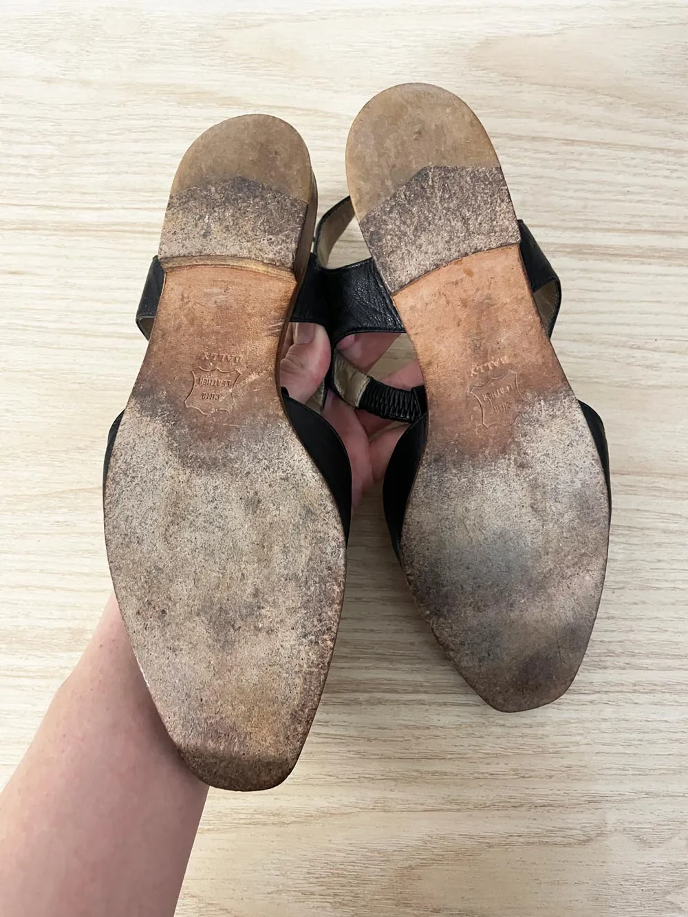 vintage bally ballroom mary jane leather shoe sold by Good Market Thrift Store product image thumbnail 4