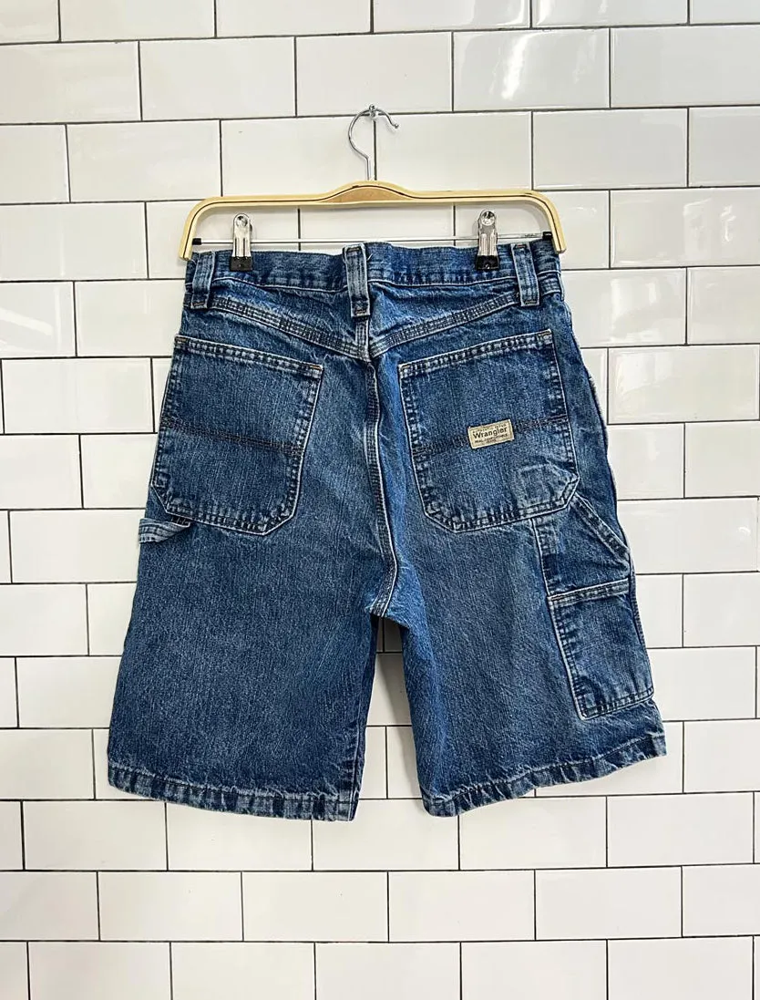 vintage 00s wrangler carpenter long denim shorts sold by Good Market Thrift Store