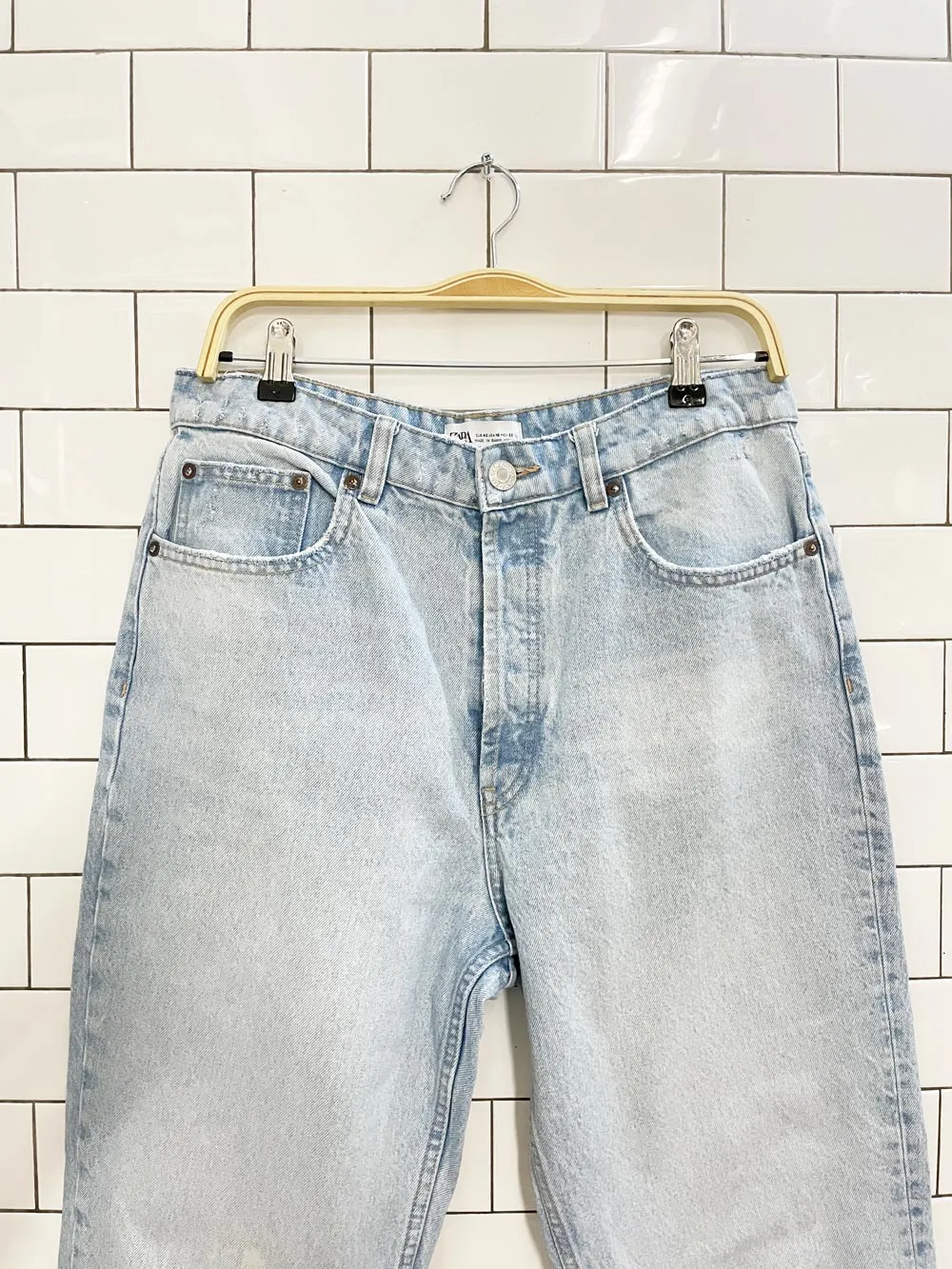 zara high rise mom jean sold by Good Market Thrift Store