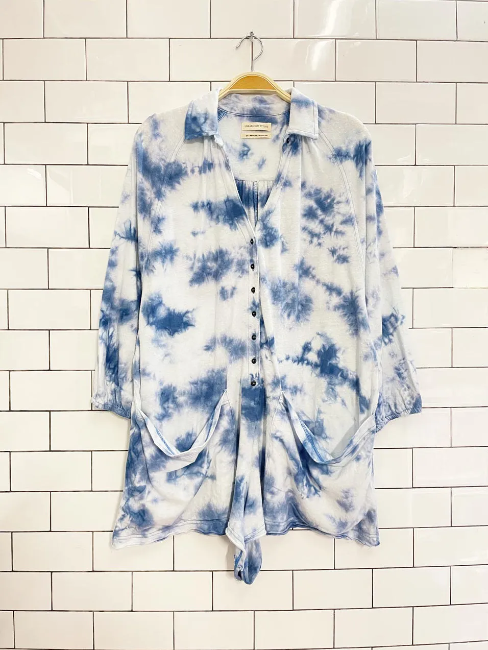 UO tie dye benny slouchy playsuit sold by Good Market Thrift Store