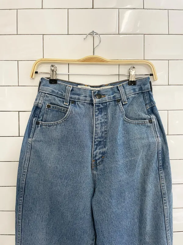 vintage 90s jeanworks high rise tapered cut off jeans sold by Good Market Thrift Store