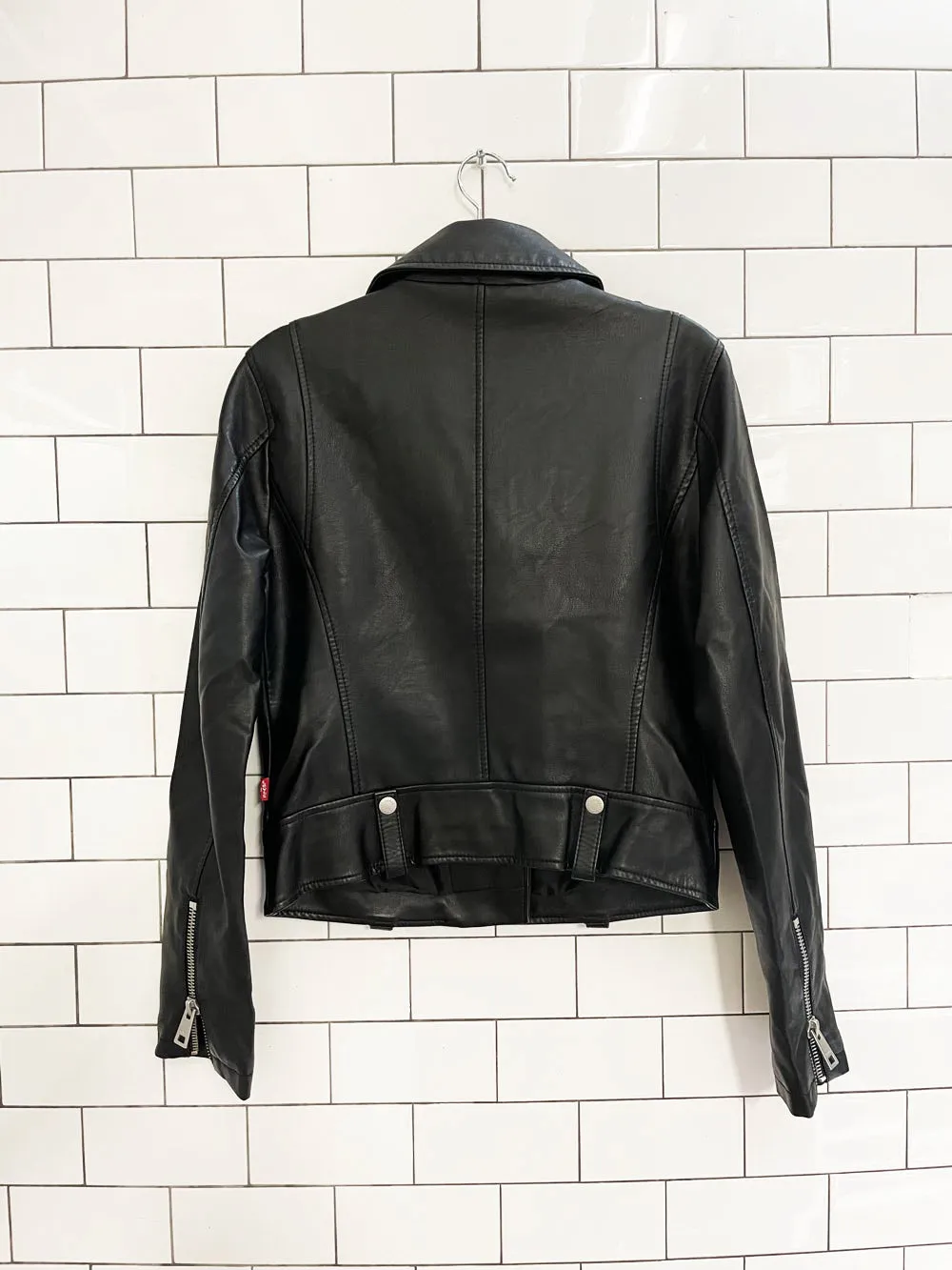 levi's faux leather biker jacket sold by Good Market Thrift Store product image thumbnail 5