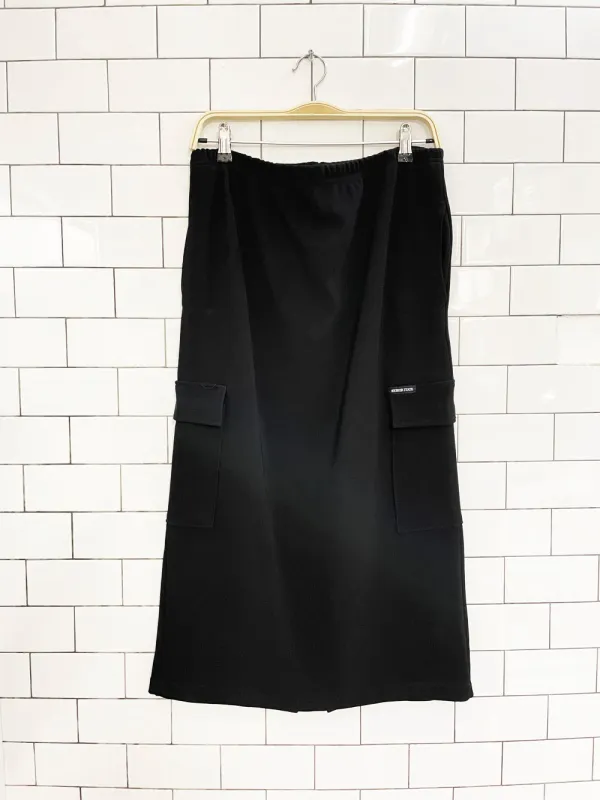 y2k higher state ribbed cargo midi skirt sold by Good Market Thrift Store