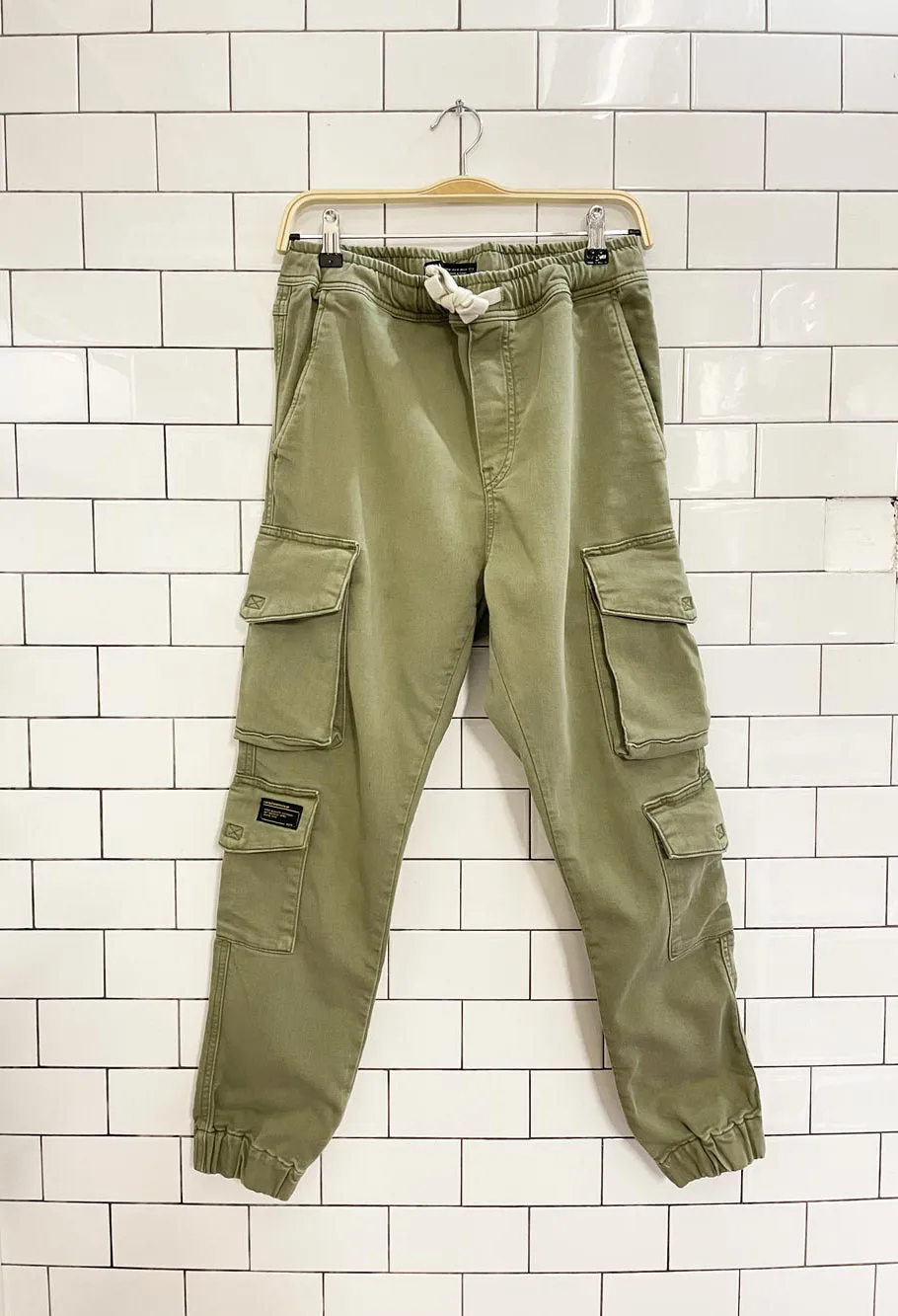 zara stretch cargo utility jogger sold by Good Market Thrift Store