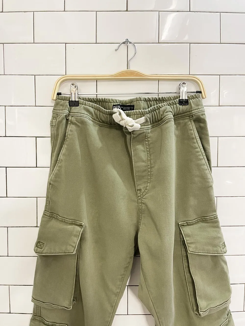 zara stretch cargo utility jogger sold by Good Market Thrift Store product image thumbnail 4