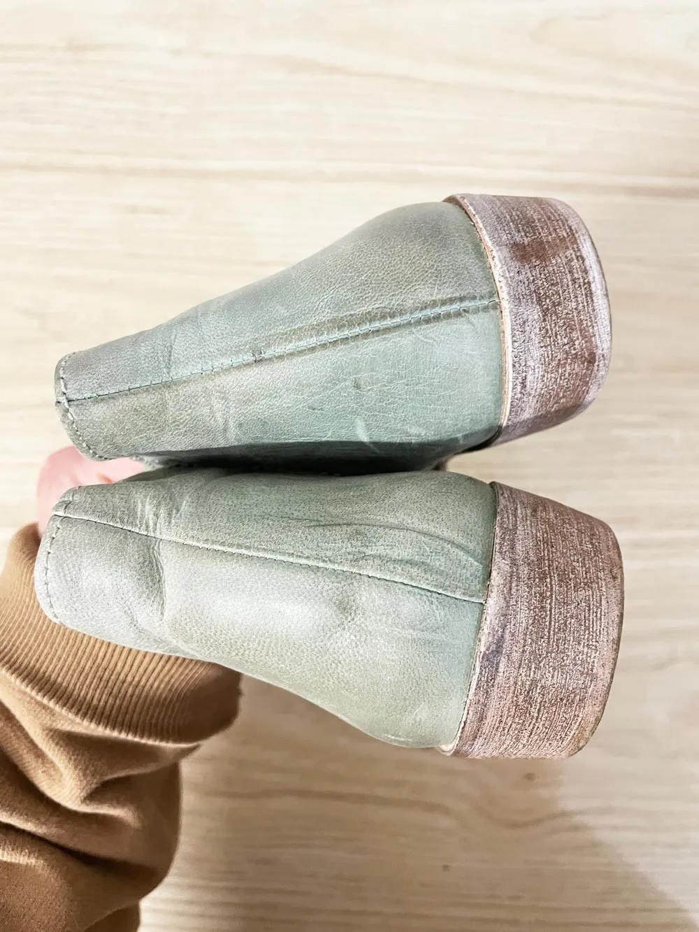 nwot free people mont blanc leather sandal | made in Spain sold by Good Market Thrift Store product image thumbnail 5