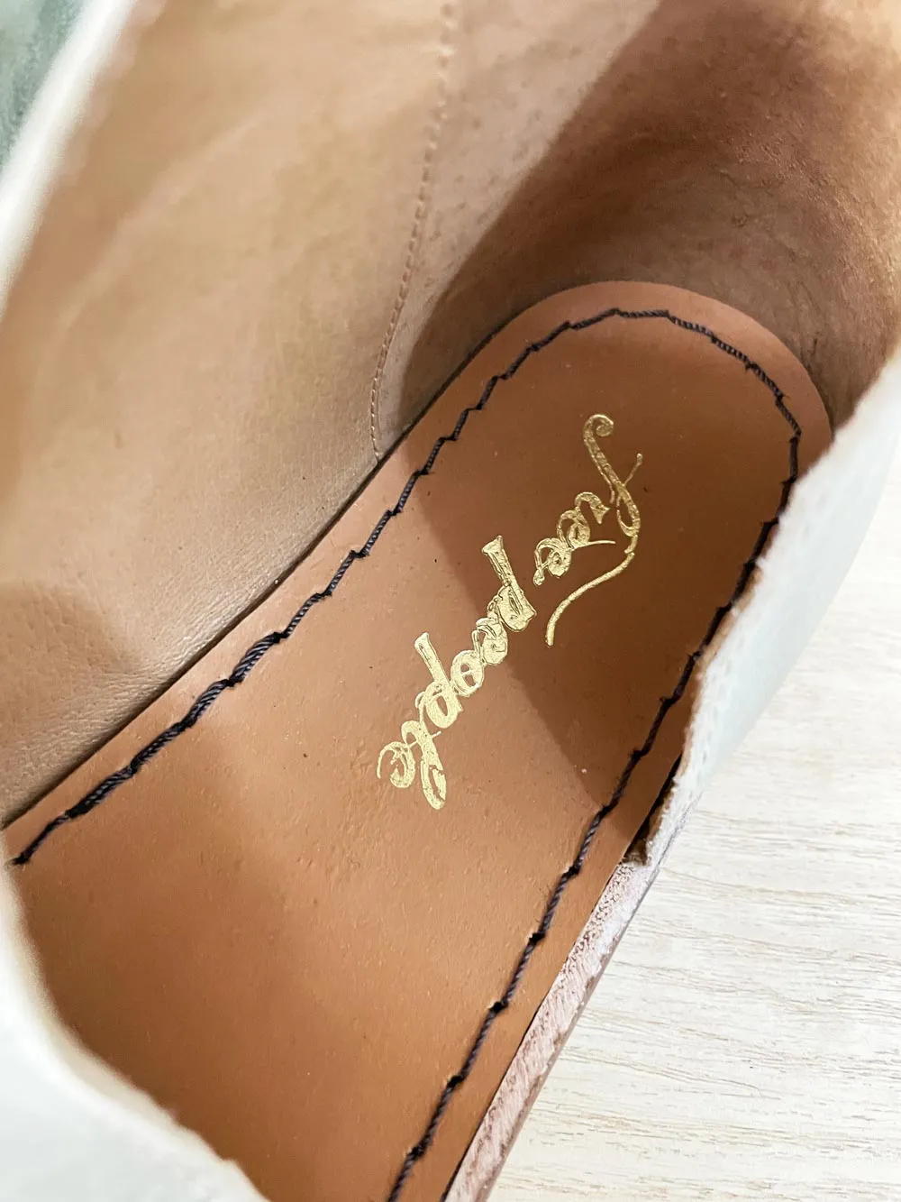 nwot free people mont blanc leather sandal | made in Spain sold by Good Market Thrift Store product image thumbnail 2