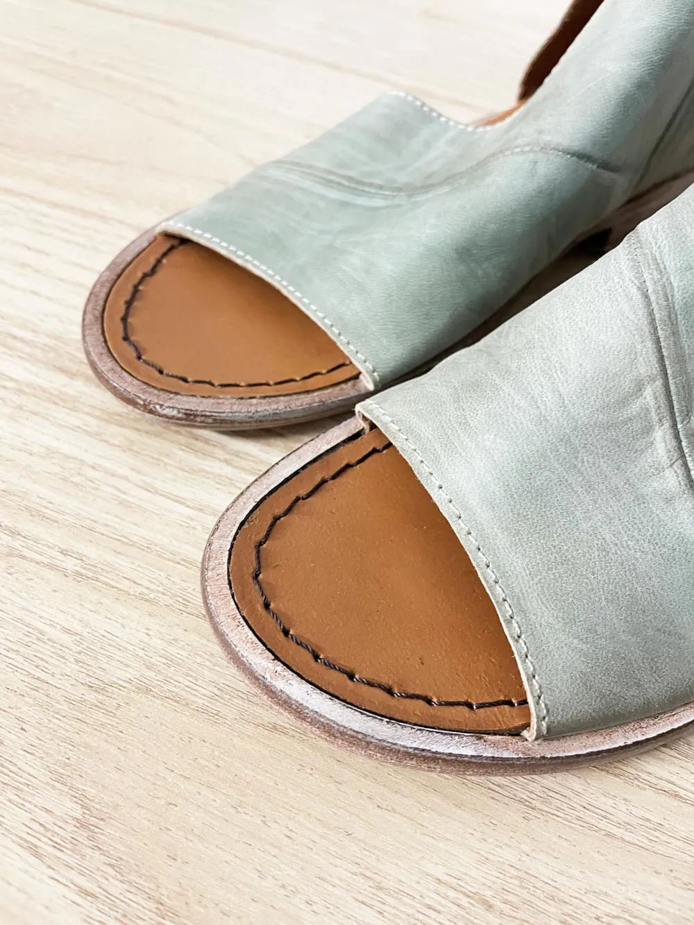 nwot free people mont blanc leather sandal | made in Spain sold by Good Market Thrift Store product image thumbnail 3