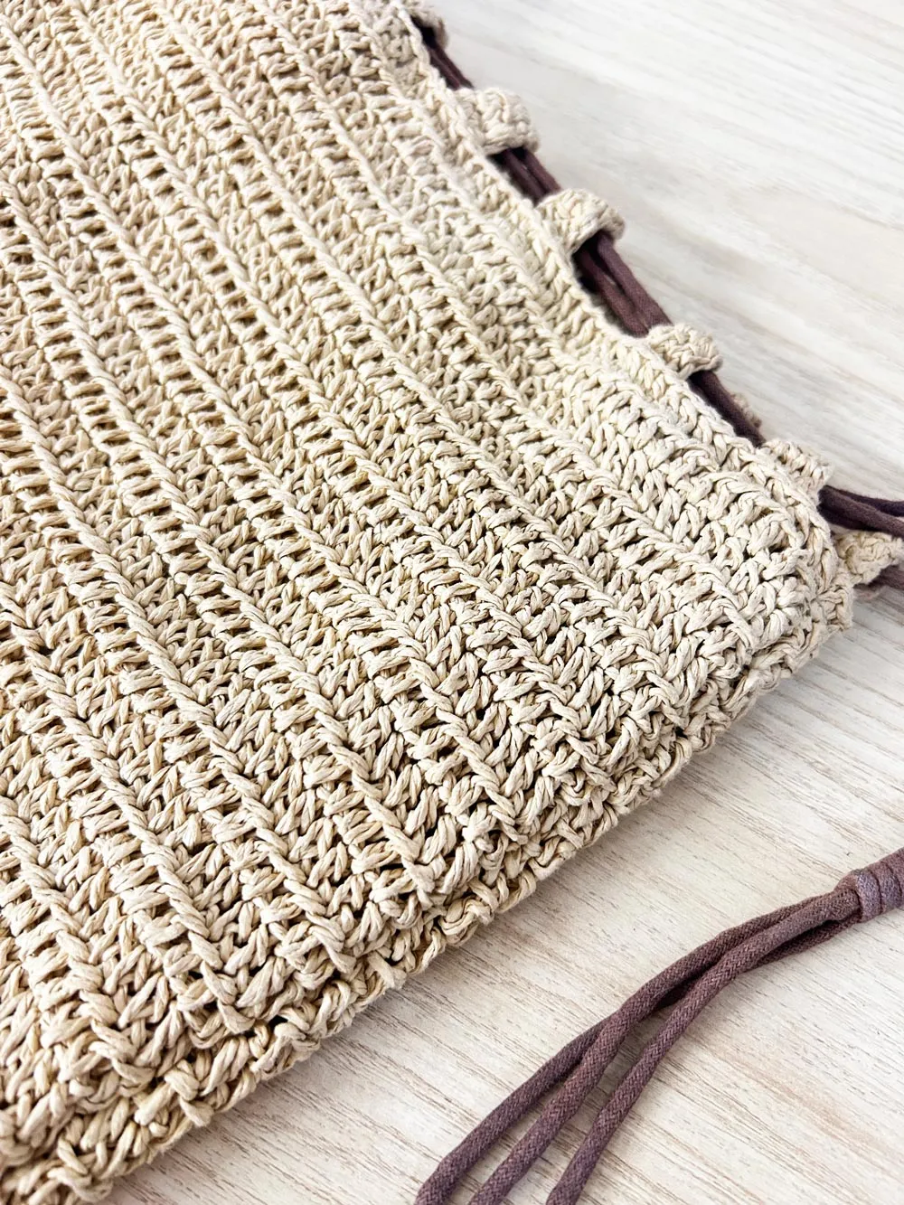 old navy straw drawstring backpack sold by Good Market Thrift Store product image thumbnail 2