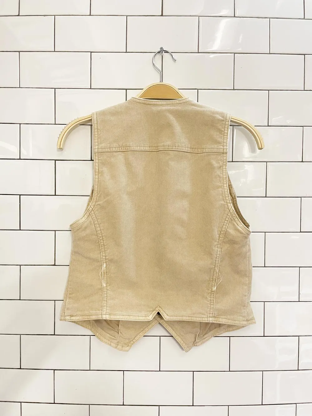 y2k american eagle corduroy vest top sold by Good Market Thrift Store product image thumbnail 3