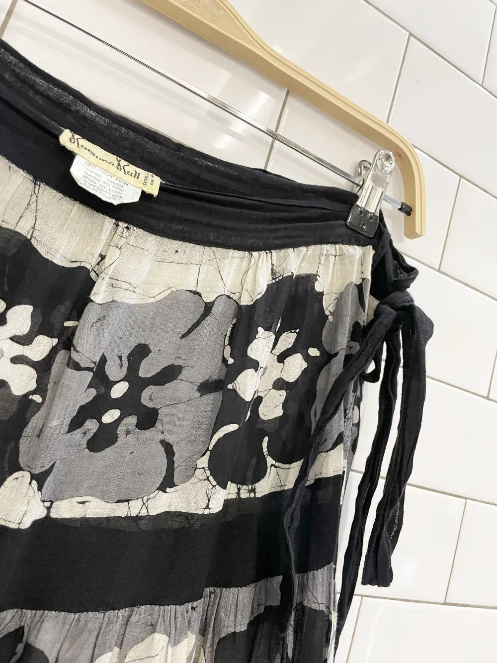 vintage 70s ramona rull wax dye floral wrap skirt sold by Good Market Thrift Store product image thumbnail 3