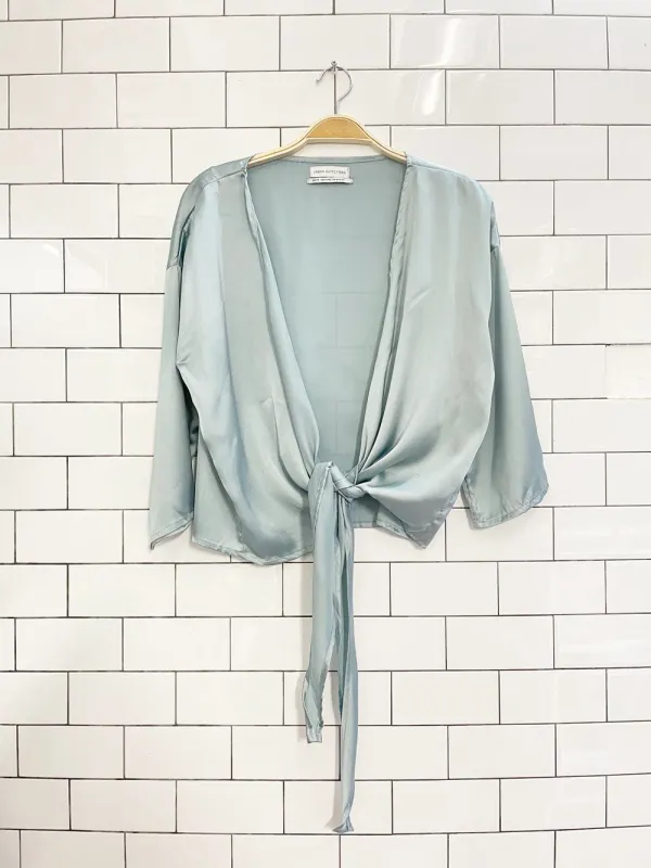 UO nicole satin wrap top sold by Good Market Thrift Store