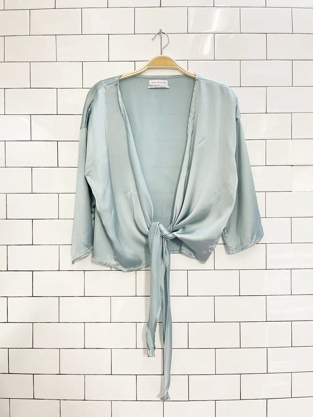 UO nicole satin wrap top sold by Good Market Thrift Store