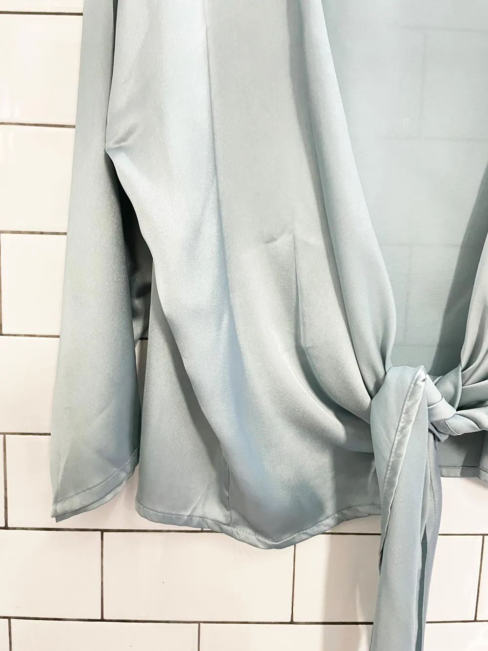 UO nicole satin wrap top sold by Good Market Thrift Store product image thumbnail 3