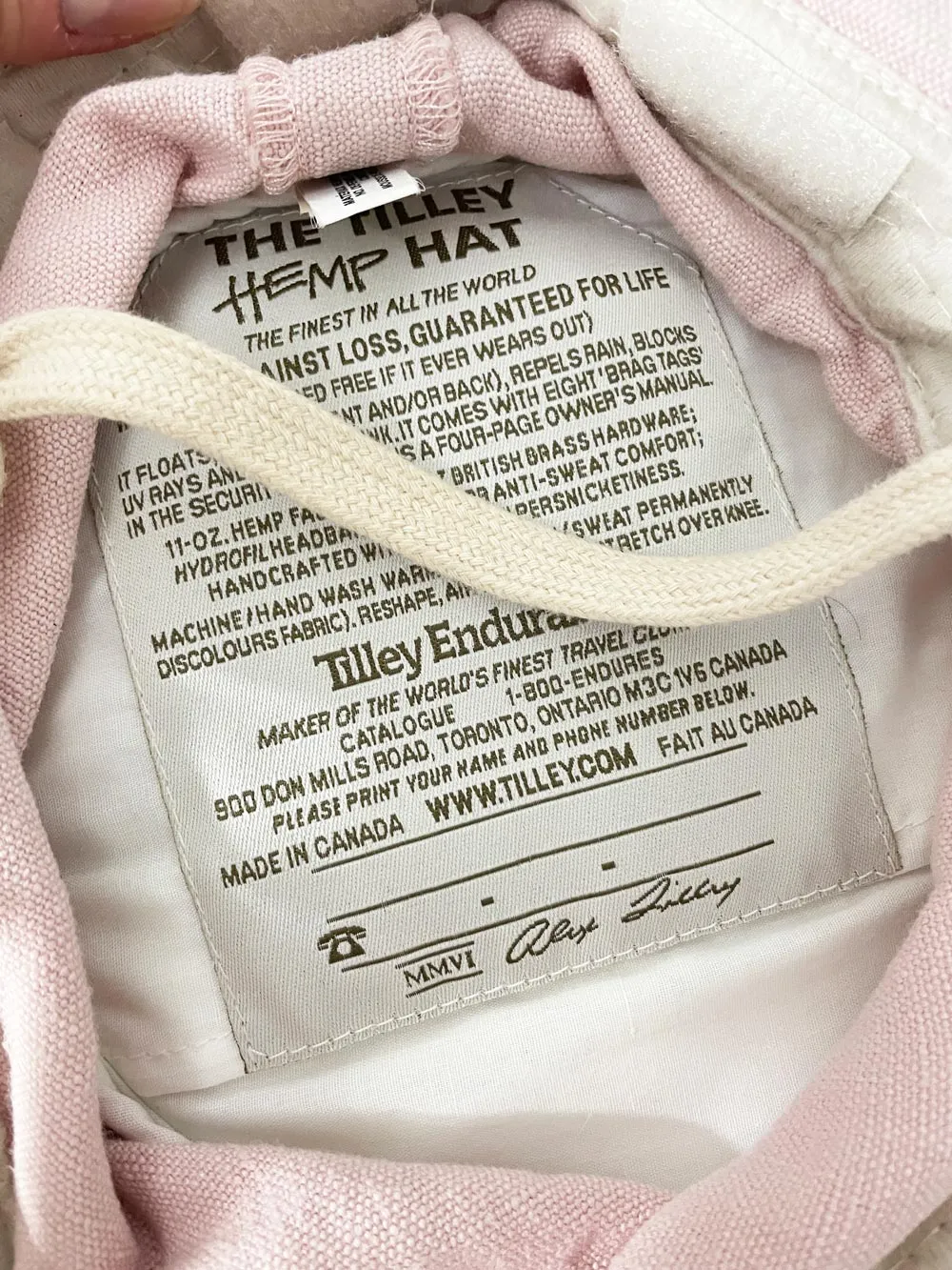 tilley wide brim hemp sun hat sold by Good Market Thrift Store product image thumbnail 2