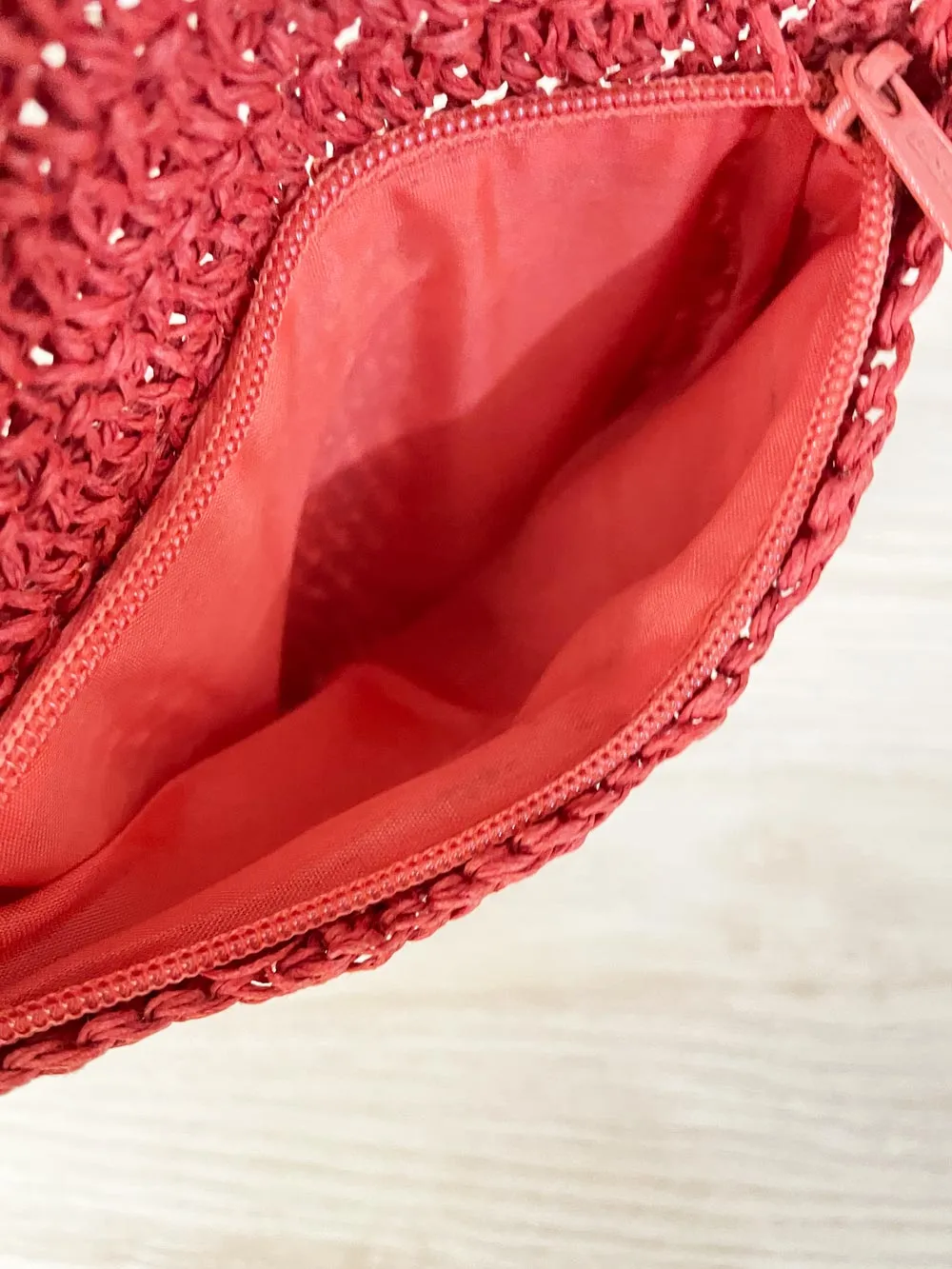 vintage straw crochet crossbody bag sold by Good Market Thrift Store product image thumbnail 2