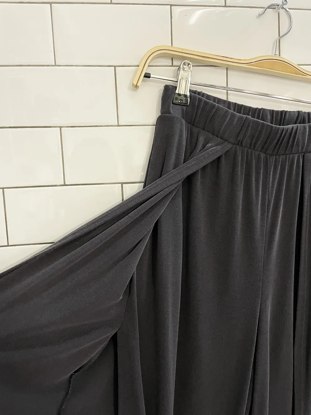 by together yogi wrap wide leg flowy pants | made in USA sold by Good Market Thrift Store product image thumbnail 4