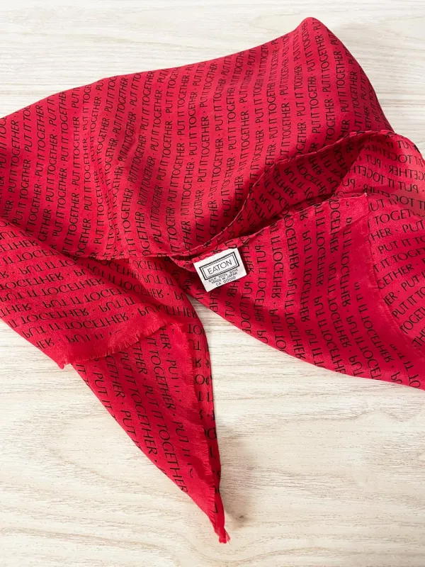 vintage eatons silk 'put it together' scarf sold by Good Market Thrift Store