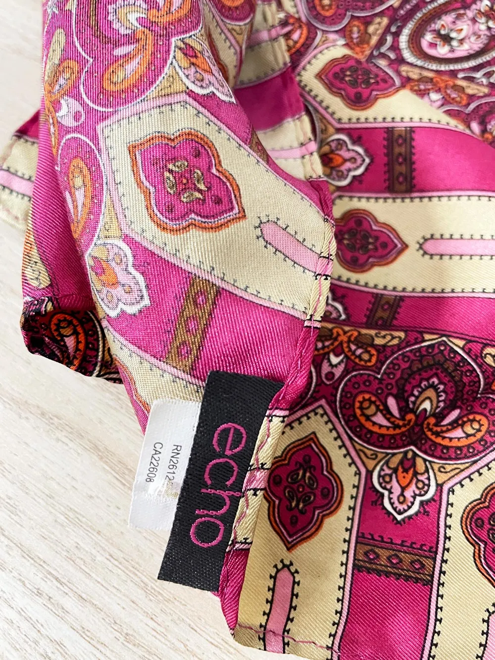 vintage echo silk paisley long scarf sold by Good Market Thrift Store product image thumbnail 4
