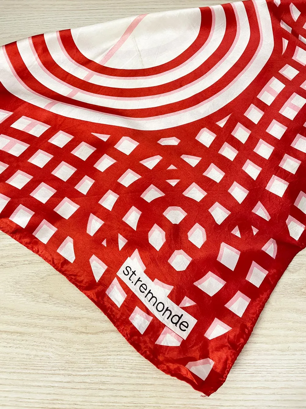 vintage st. remond satin geometric scarf sold by Good Market Thrift Store