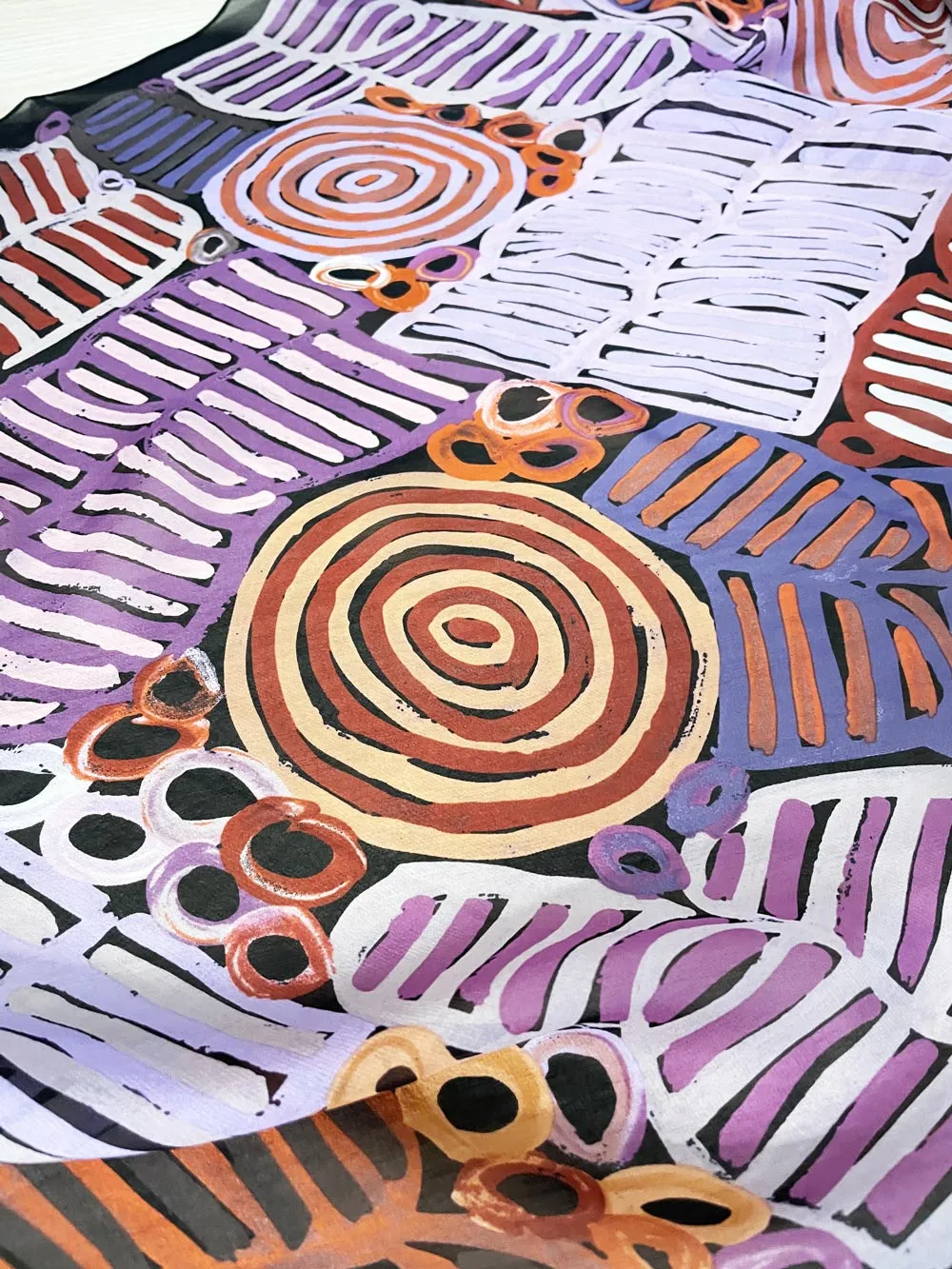 vintage betty mbitjana silk chiffon art scarf sold by Good Market Thrift Store product image thumbnail 3