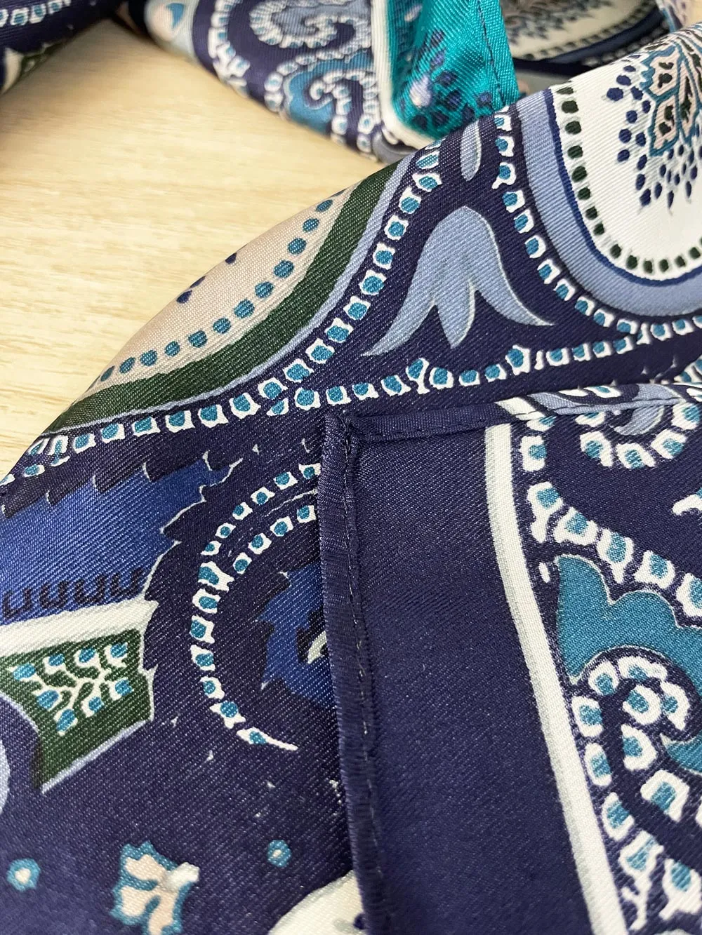 vintage echo silk paisley long scarf sold by Good Market Thrift Store product image thumbnail 3