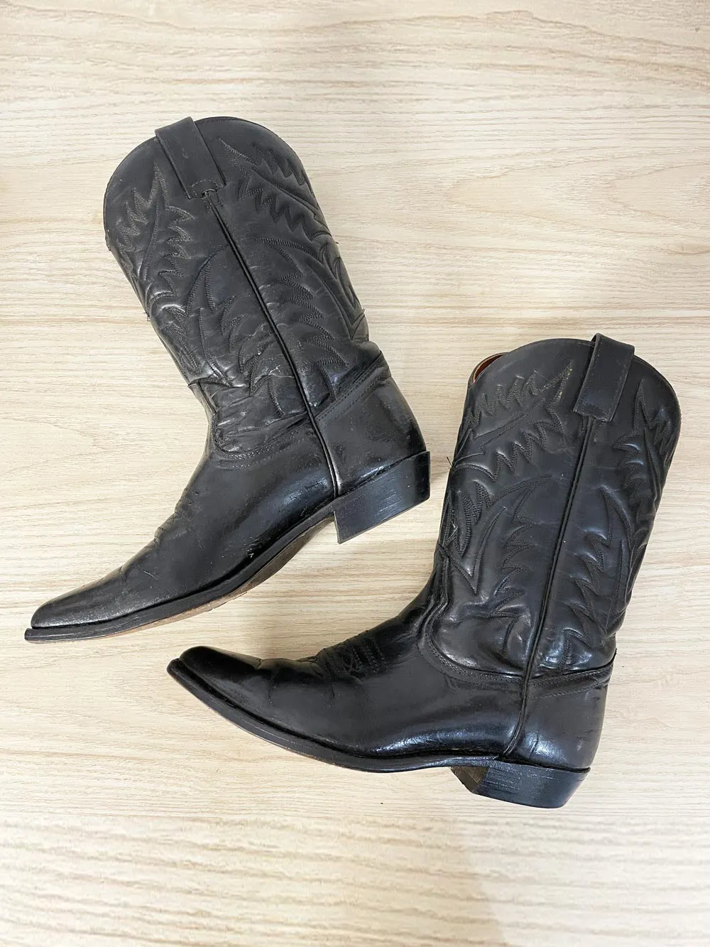 vintage goodyear welt leather cowboy boots sold by Good Market Thrift Store