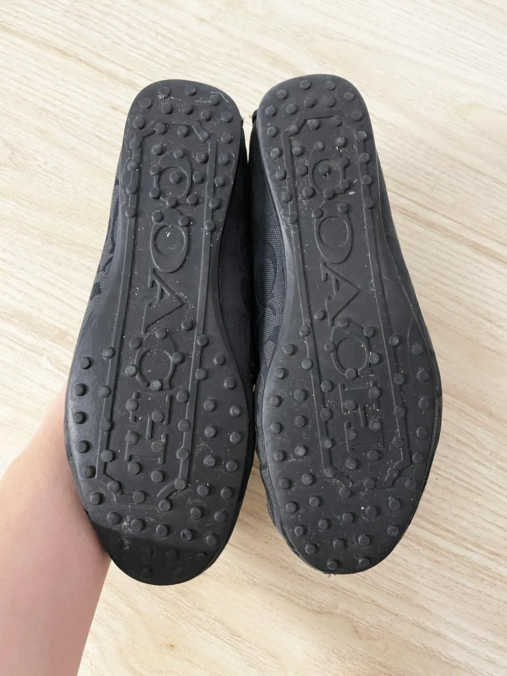 coach frida signature print loafer with patent bow sold by Good Market Thrift Store product image thumbnail 5