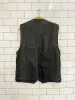 vintage 90s asl soft leather biker vest | vera pelle italy sold by Good Market Thrift Store